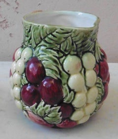 Majolica Sarreguemines Fruit Pitcher, circa 1930