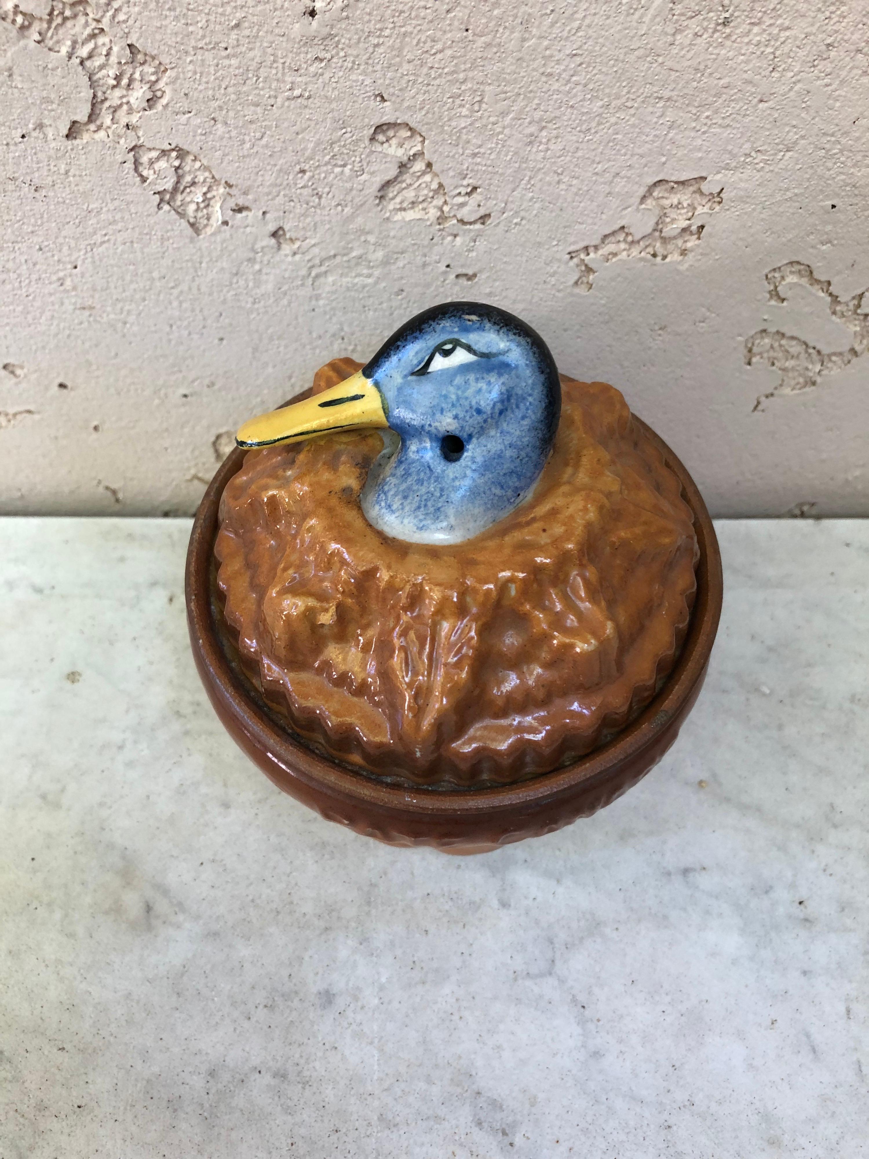 Rustic Pate Duck Tureen Georges Dreyfus, circa 1900 For Sale
