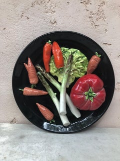 Majolica Vegetables Platter Vallauris, circa 1950