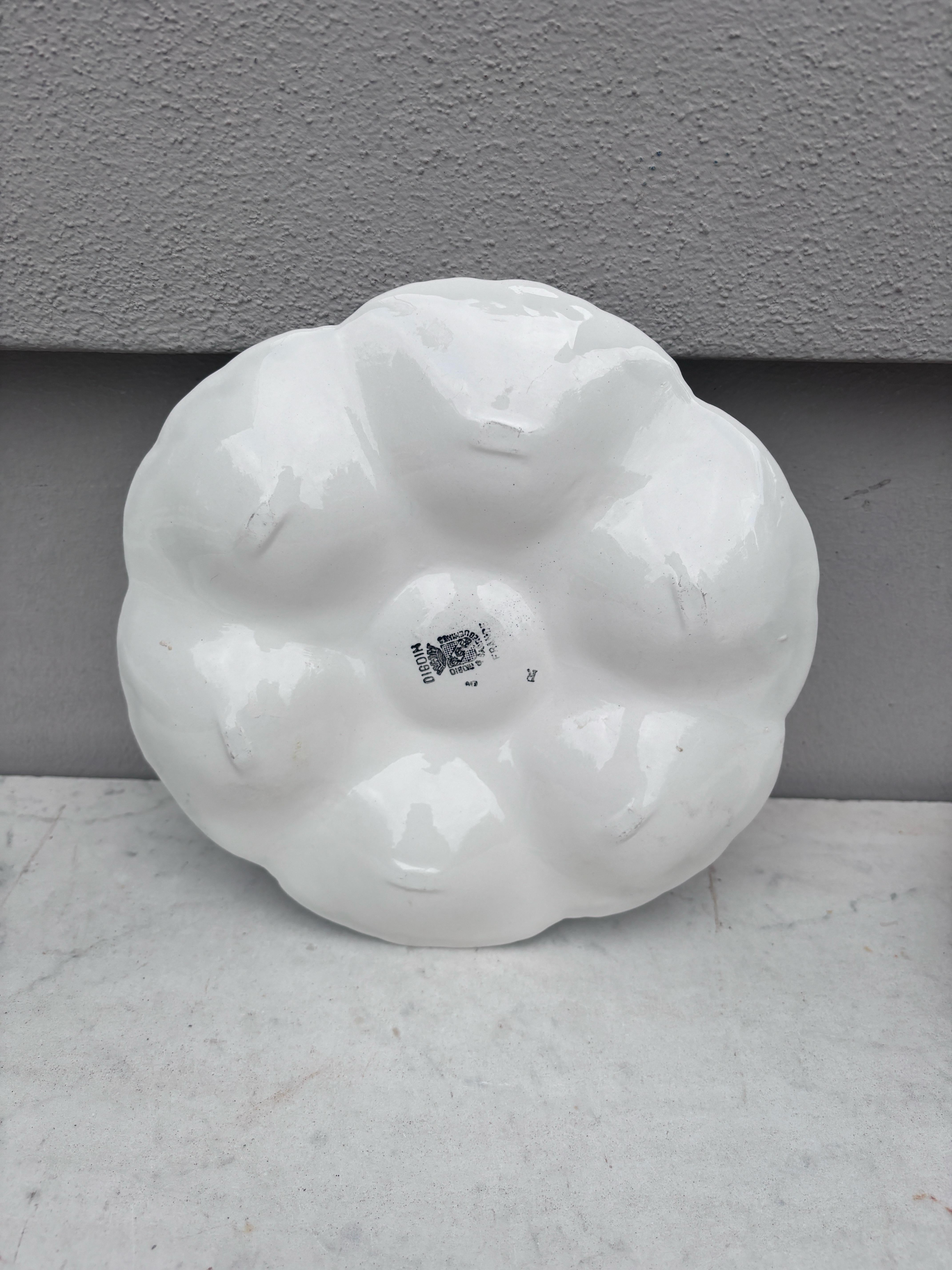 Majolica Oyster Plate Sarreguemines, circa 1930 Francés en venta