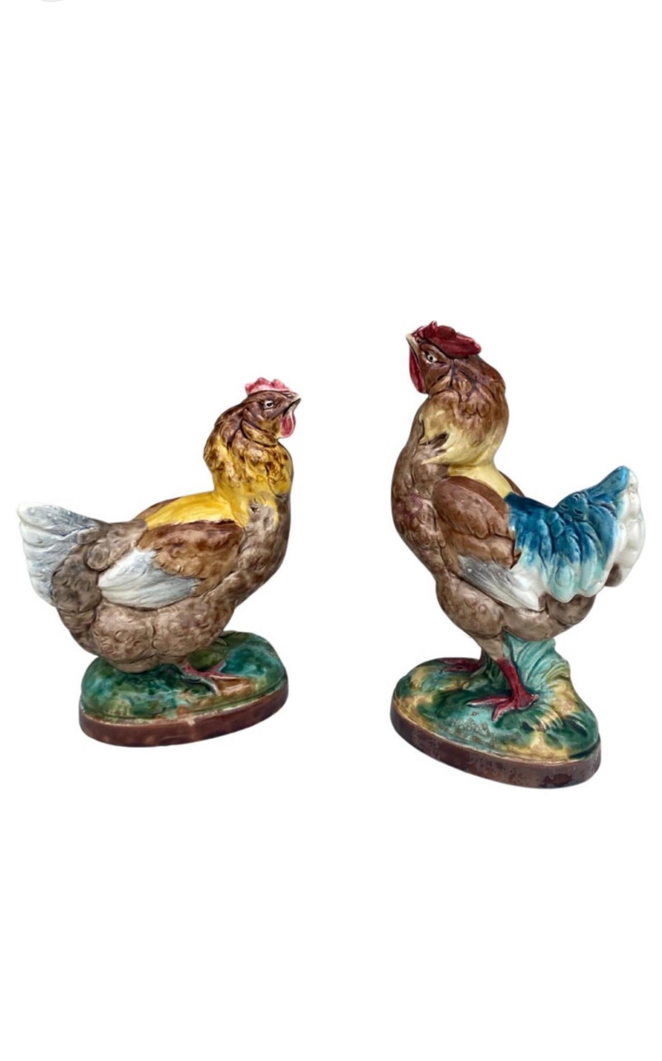 Vaso a gallina in maiolica francese del XIX secolo Jerome Massier in vendita 4