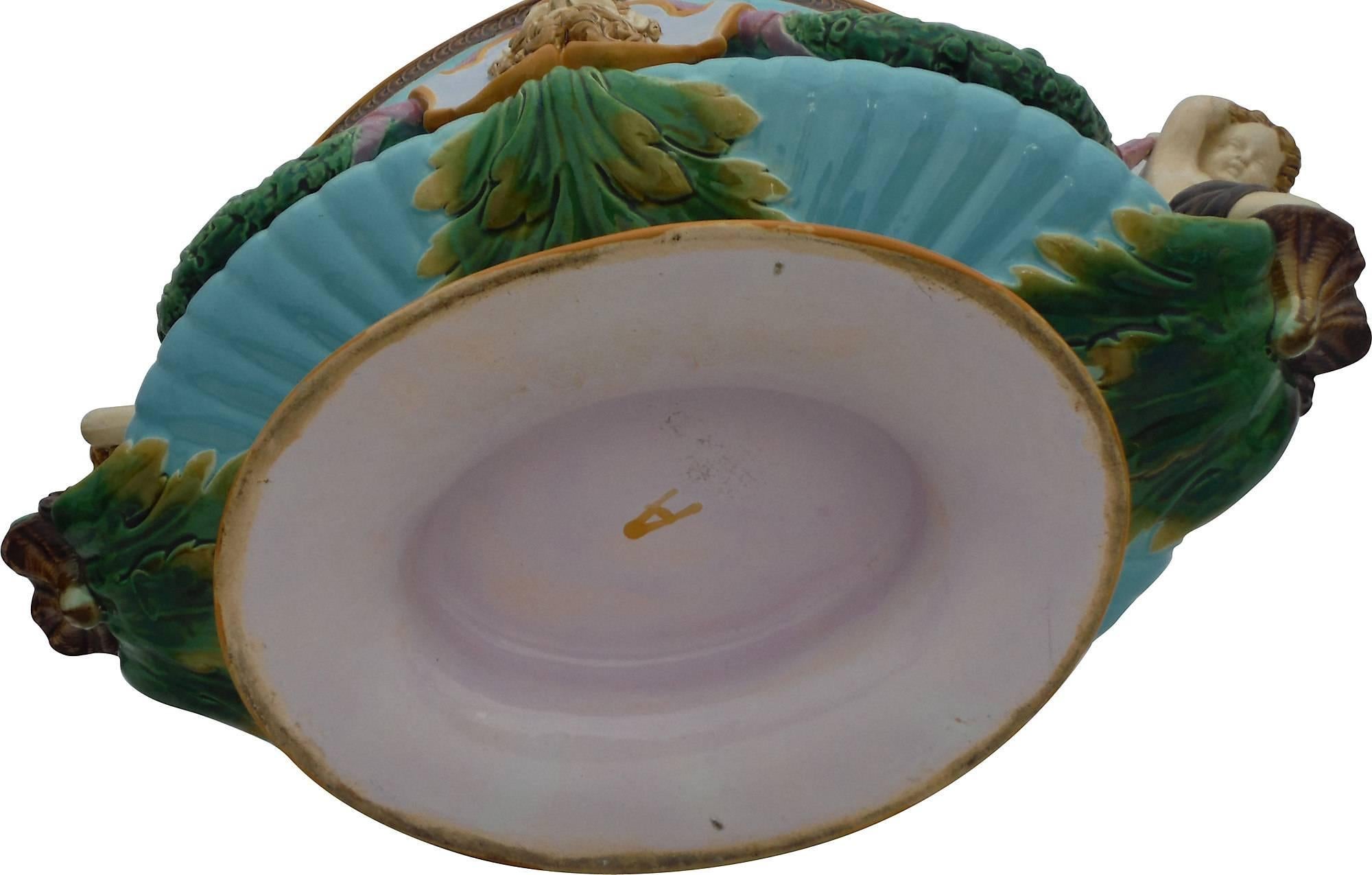 Victorian Turquoise Majolica Jardiniere Renaissance Minton, circa 1876 3