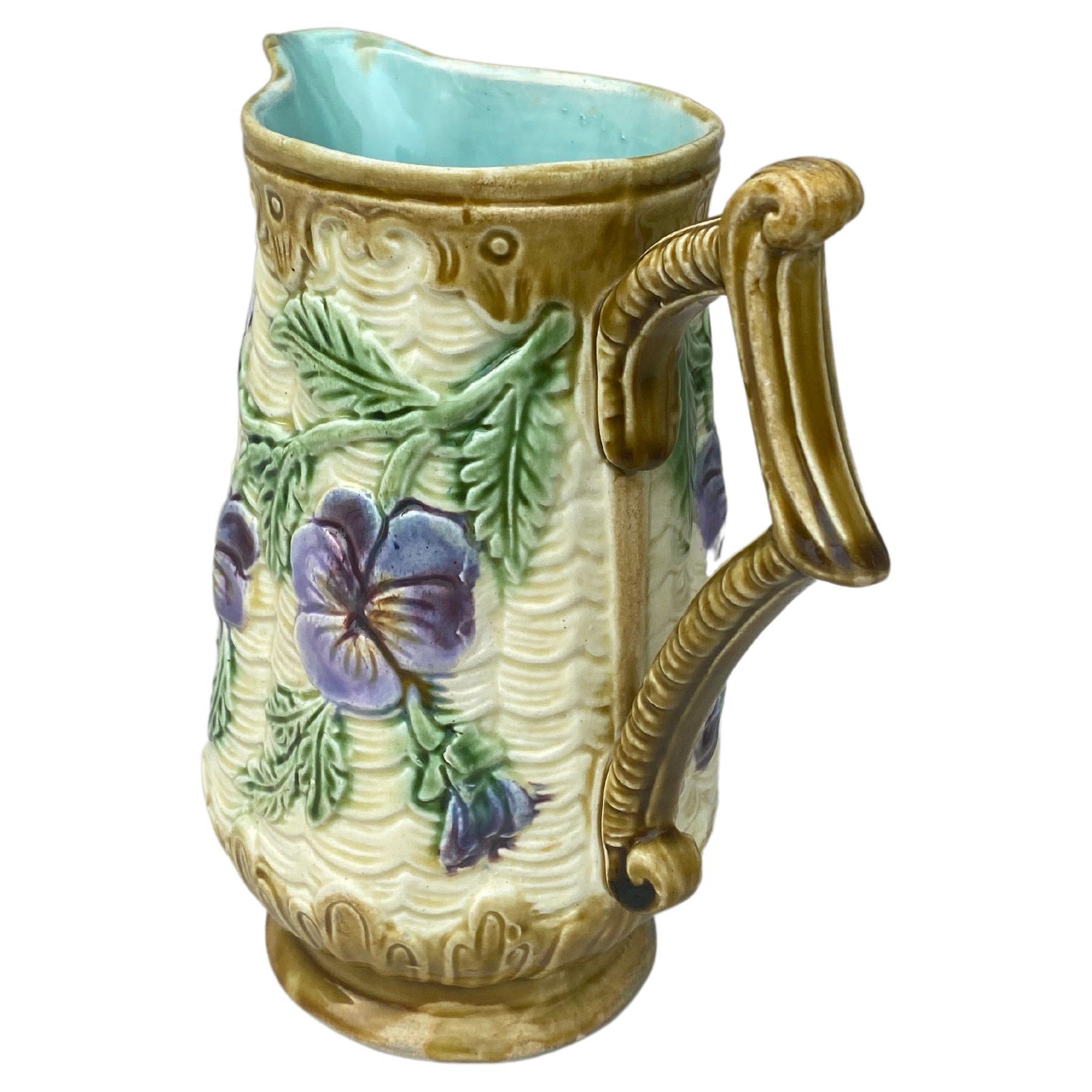 French Majolica pitcher signed Orchies, circa 1890.
Mark CX 2.