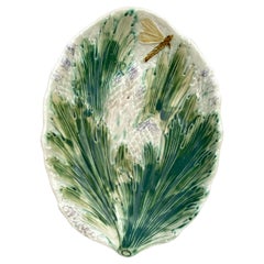 Antique Rare French Majolica Asparagus Platter, circa 1880