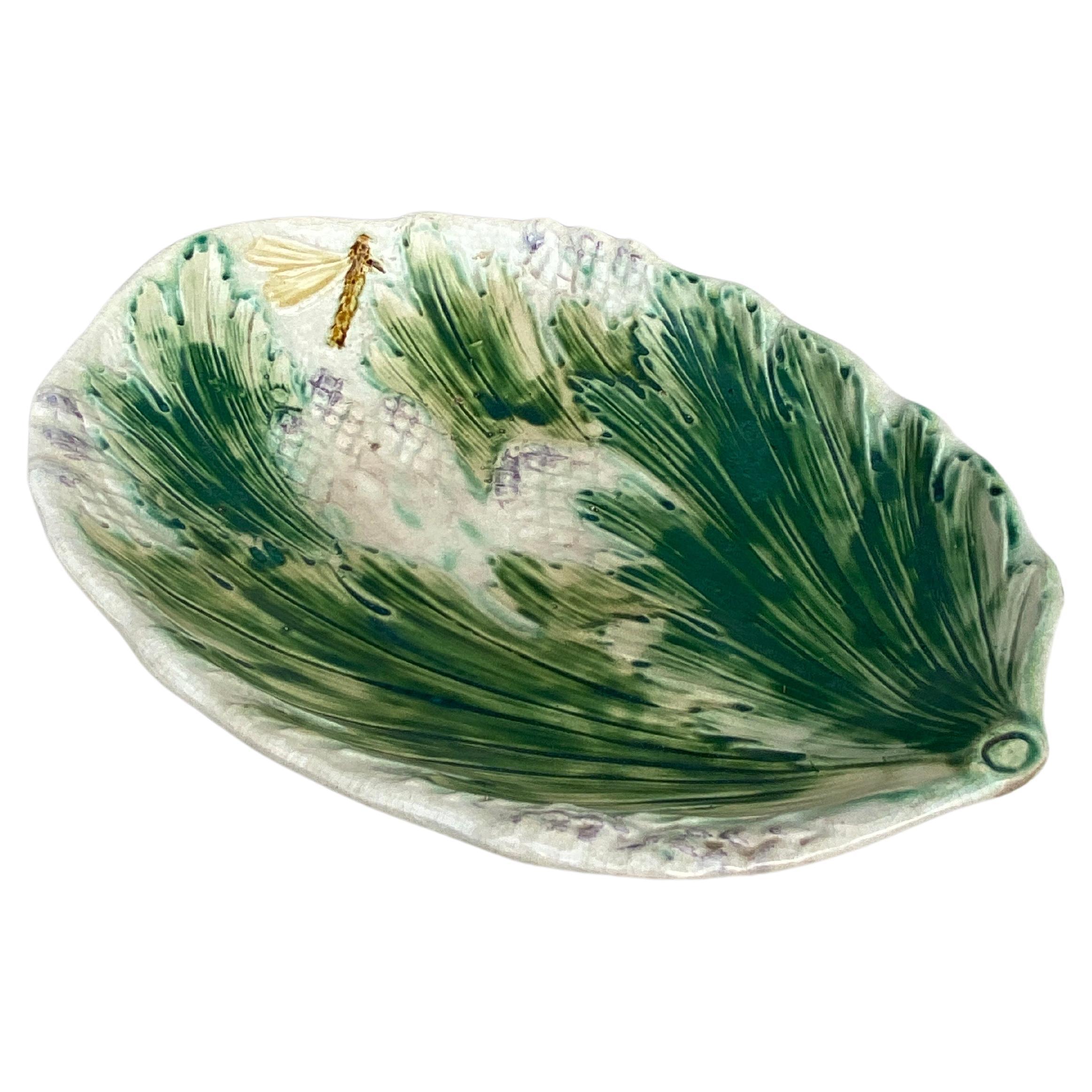 Late 19th Century Rare French Majolica Asparagus Platter, circa 1880 For Sale