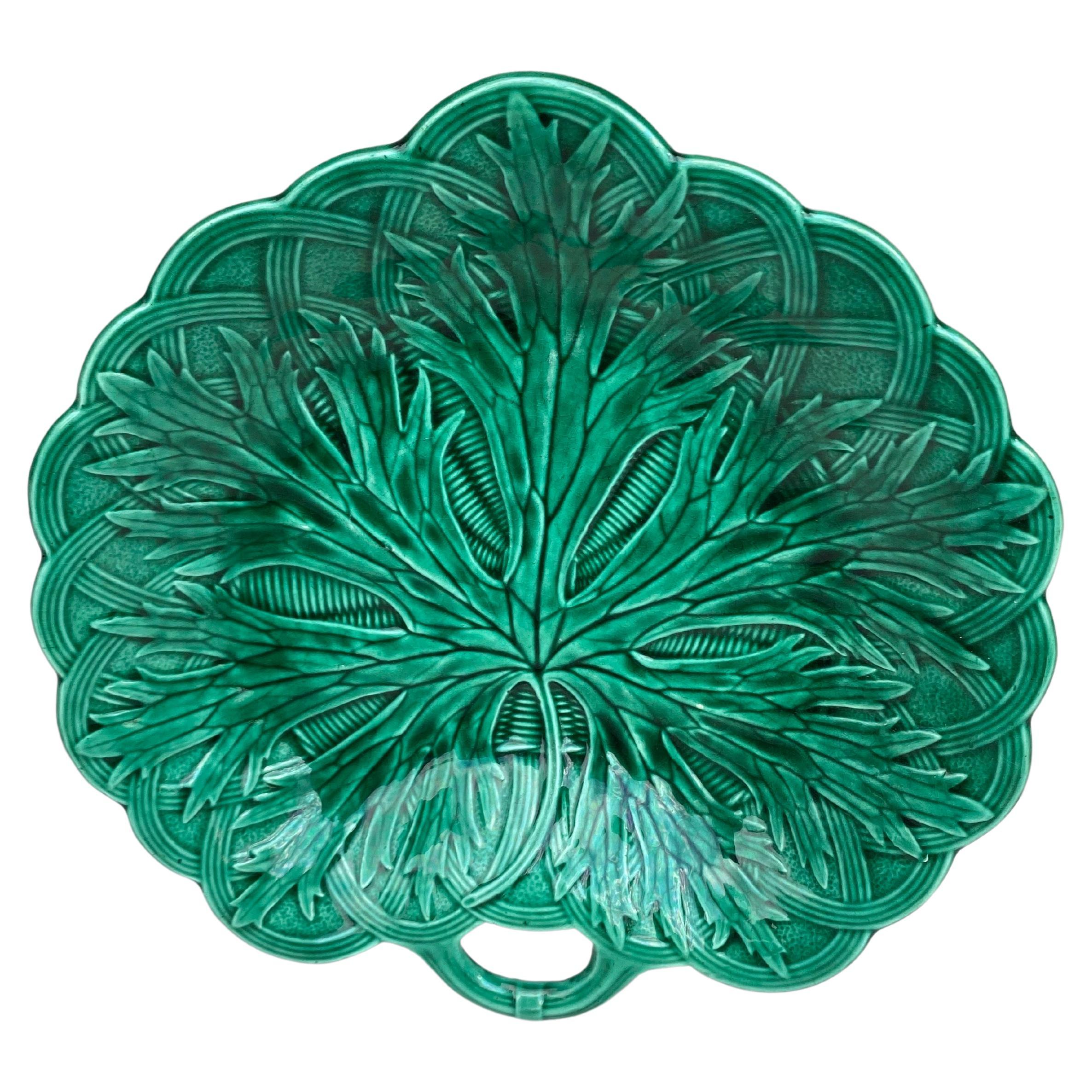 19th Century Victorian Green Platter Wedgwood For Sale
