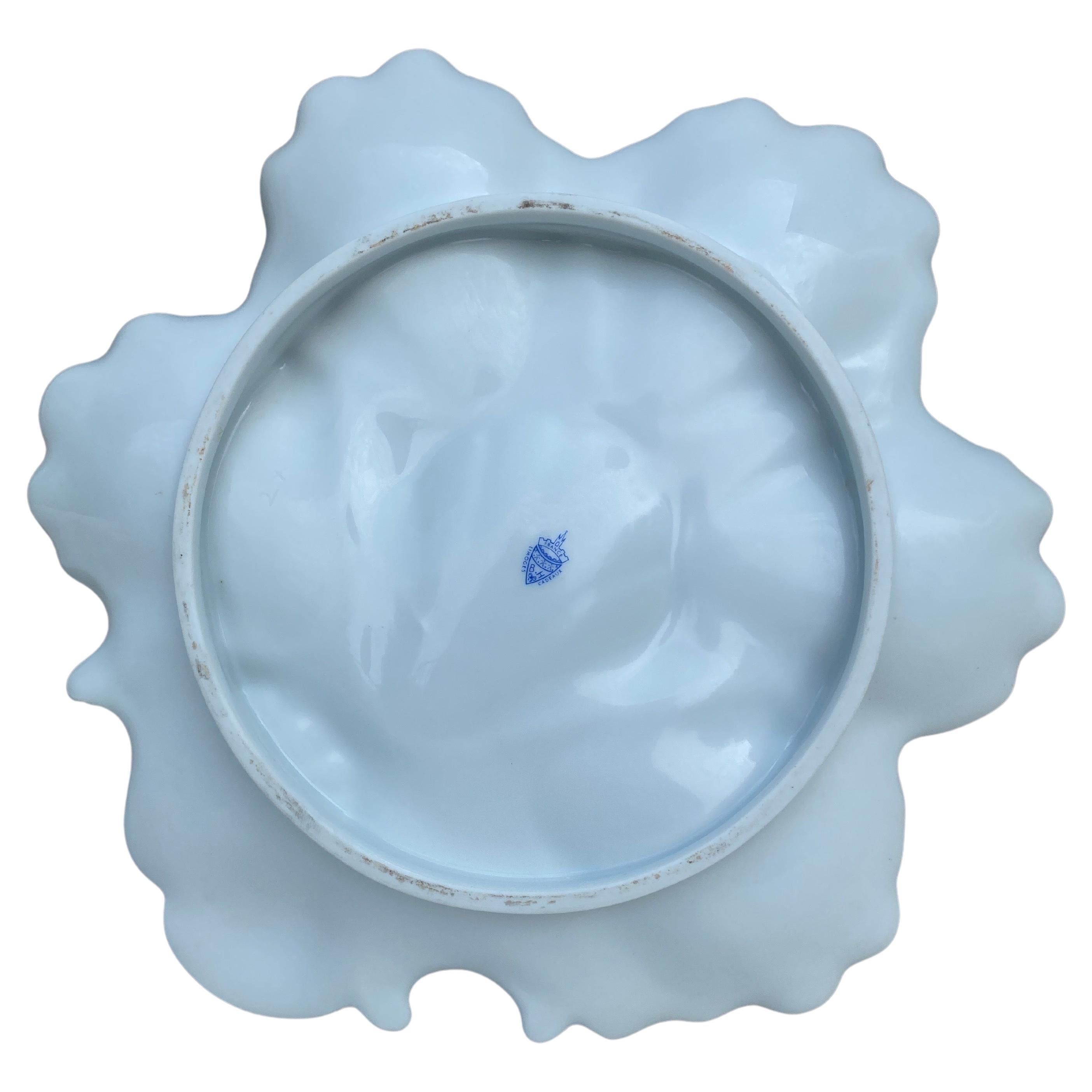 Porcelain Oyster Plate with Seaweeds Limoges, circa 1900 3