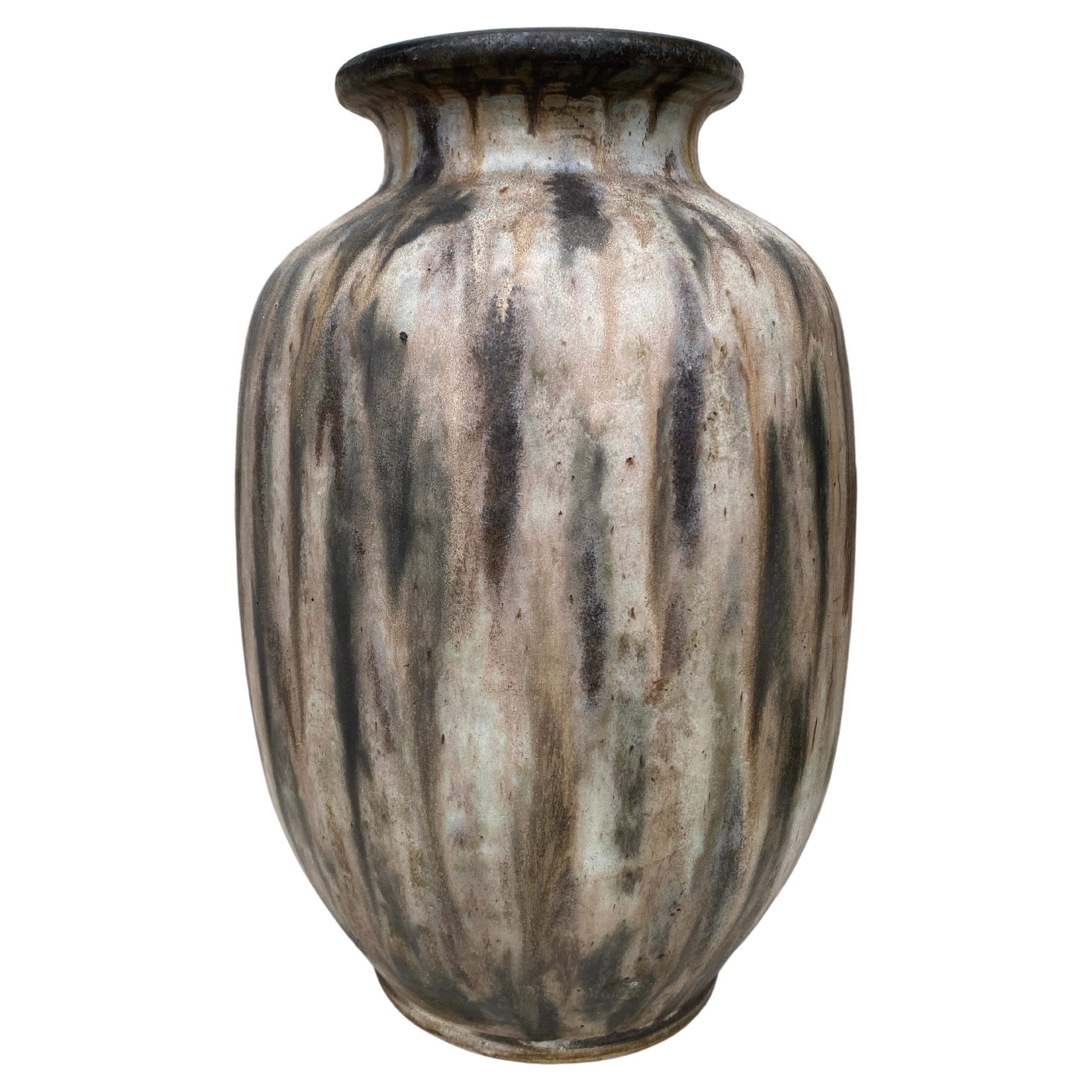 Grand vase en poterie Art Déco Antoine Dubois Bouffioulx en vente