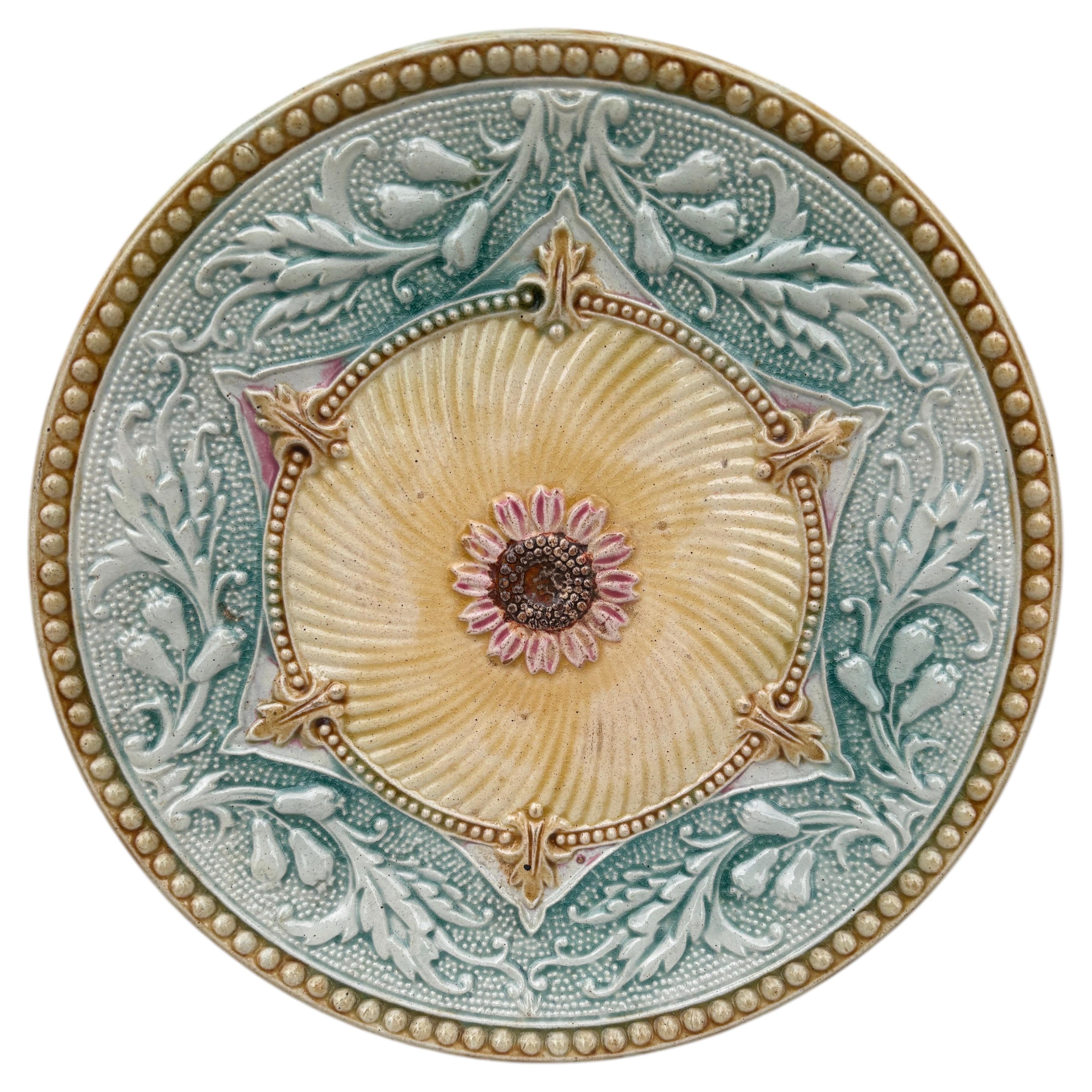 19th Century French Majolica Plate