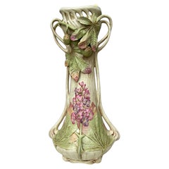 Monumental  Majolica Vase Art Nouveau Royal Dux Circa 1900