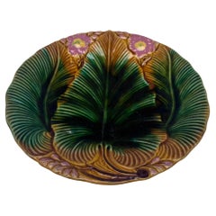 Majolica Palm Leaf Plate Villeroy & Boch, circa 1890