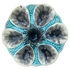 French Majolica Oyster Plate Orchies, circa 1910