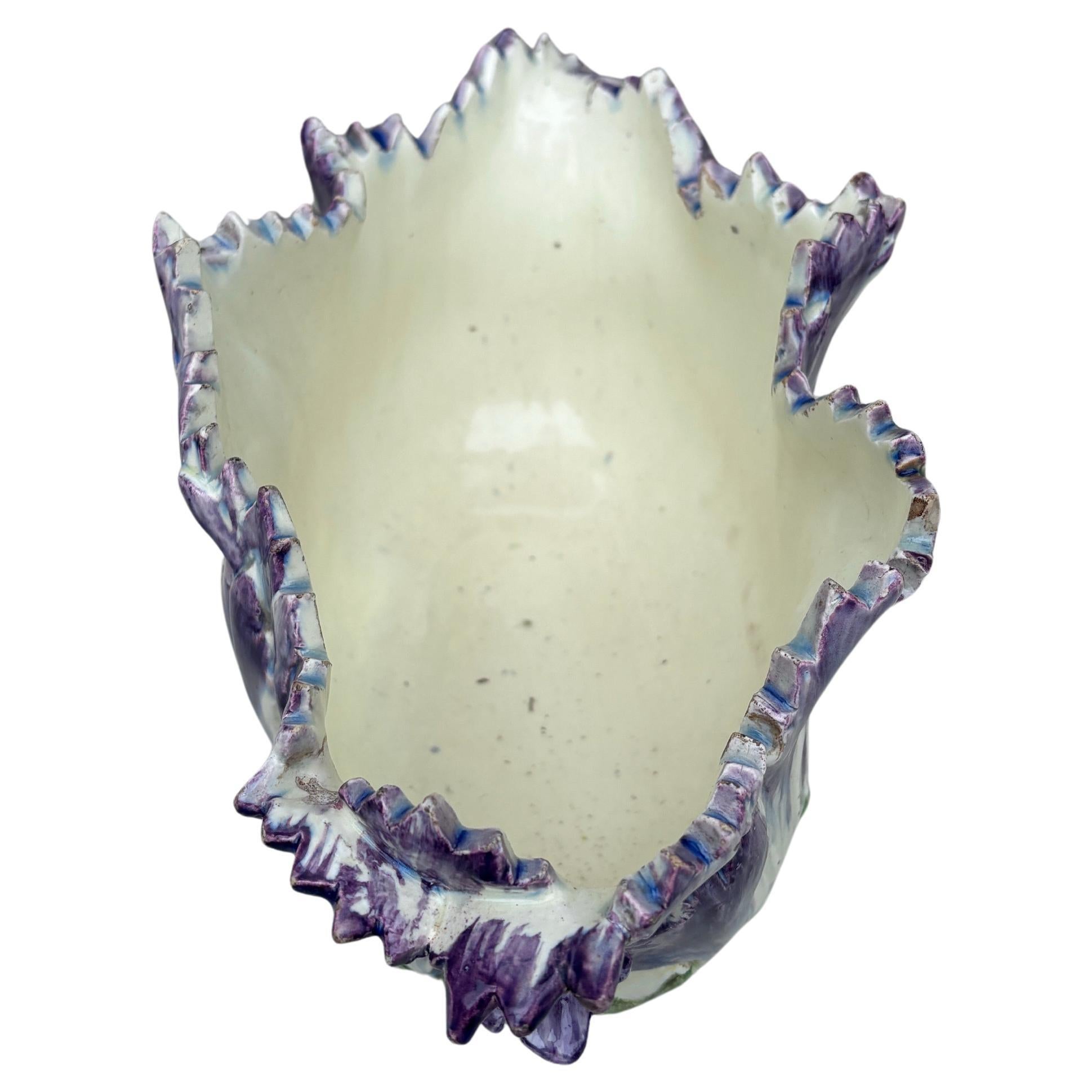 Ceramic French Majolica Jardiniere Delphin Massier, Circa 1890