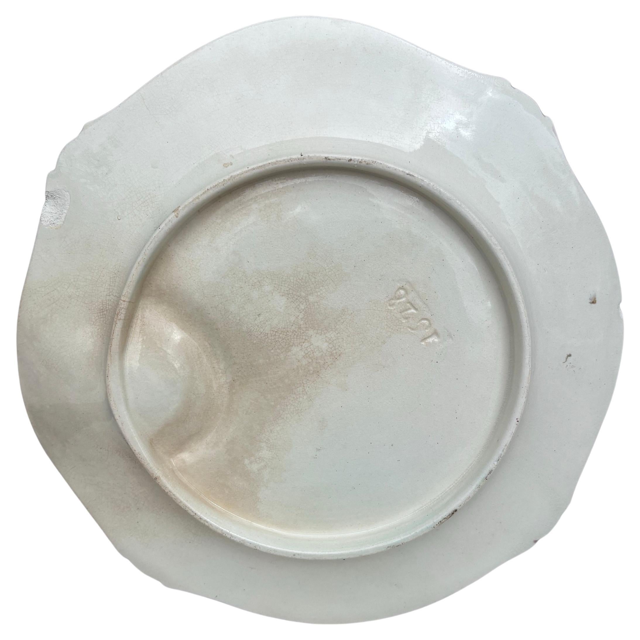 Fine XIX secolo Piatto in maiolica francese per asparagi Fives-Lille, circa 1890 in vendita