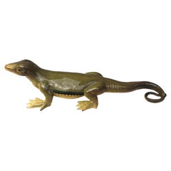 Large French Majolica Lizard Vallauris Circa 1950