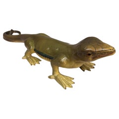 Large French Majolica Lizard Vallauris Circa 1950