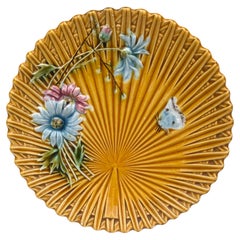 Yellow Majolica Wheat & Butterfly Plate Villeroy Boch