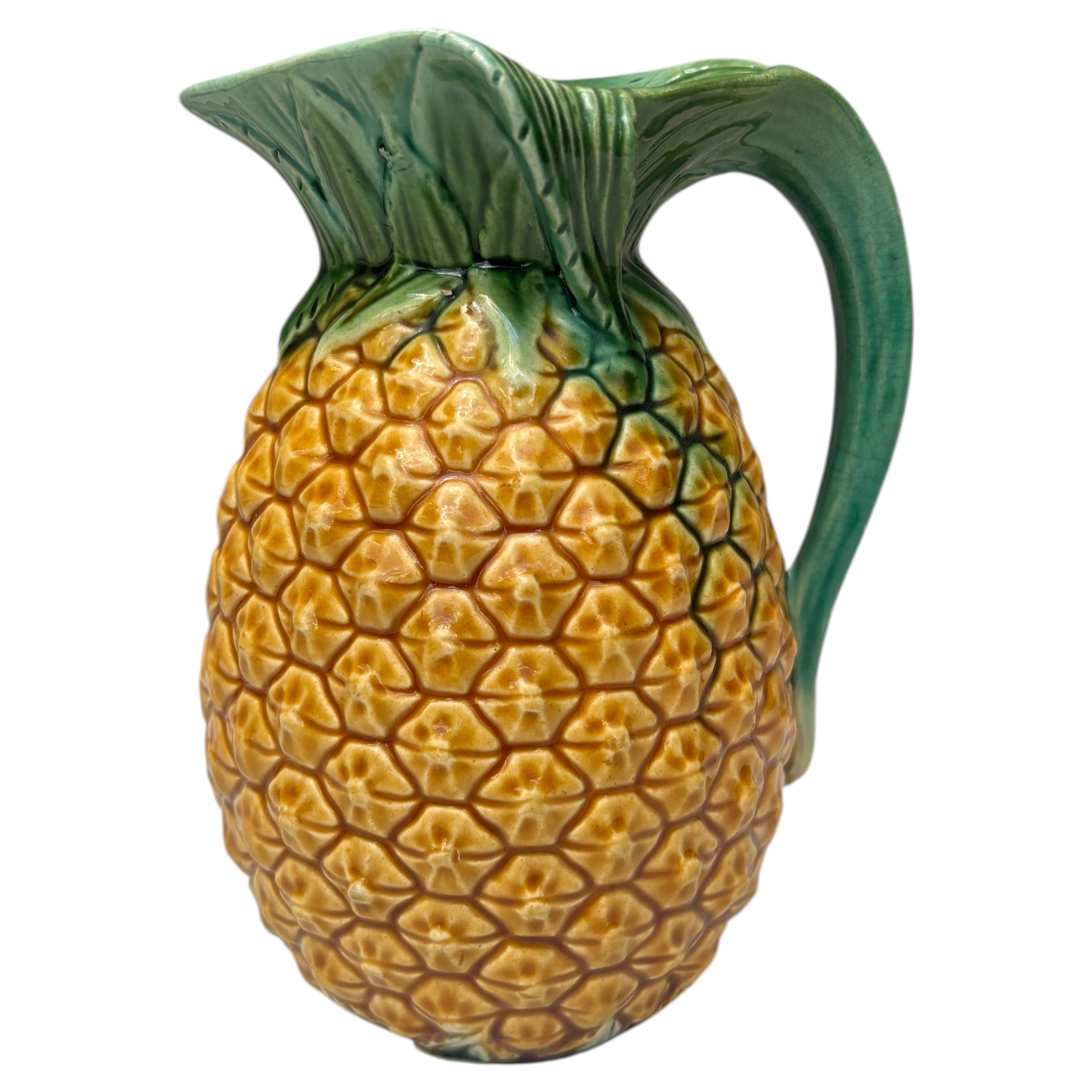 19th Century Majolica Minton Pineapple Pitcher
