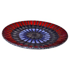 Mid-Century Modern Majolica Platter by Fratelli Fanciullacci