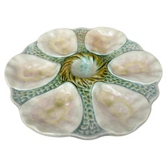 French Majolica Oyster Plate Orchies, circa 1900
