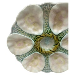 French Majolica Oyster Plate Orchies, circa 1900