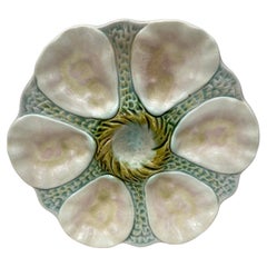 French Majolica Oyster Plate Orchies, circa 1900