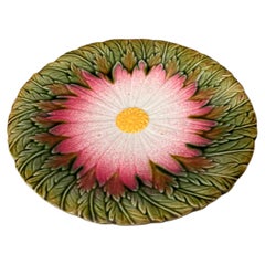French Majolica Daisy Plate Orchies, circa 1890