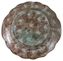 19th Century English Majolica Deer and Dog Platter
