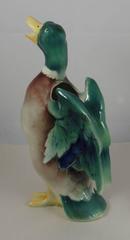 19th Majolica Duck Mallard Pitcher Georges Dreyfus