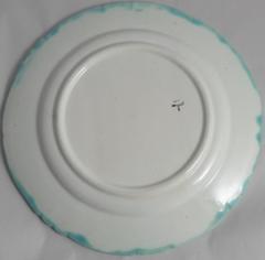 19th Century French Majolica Asparagus Plate Orchies