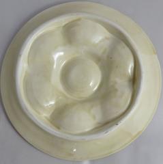 19th Century Majolica Fish Heads Oyster Plate Onnaing