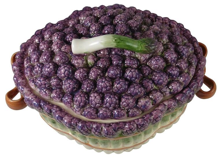 English Majolica Asparagus Tureen at 1stDibs
