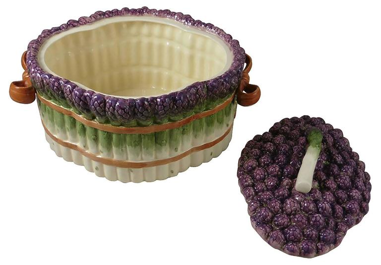 English Majolica Asparagus Tureen at 1stDibs