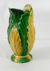 19th Century Majolica Minton Wheat and Leaves Pitcher