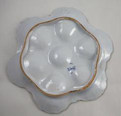 19th Century, Faience Butterfly Oyster Desvres Plate Fourmaintraux