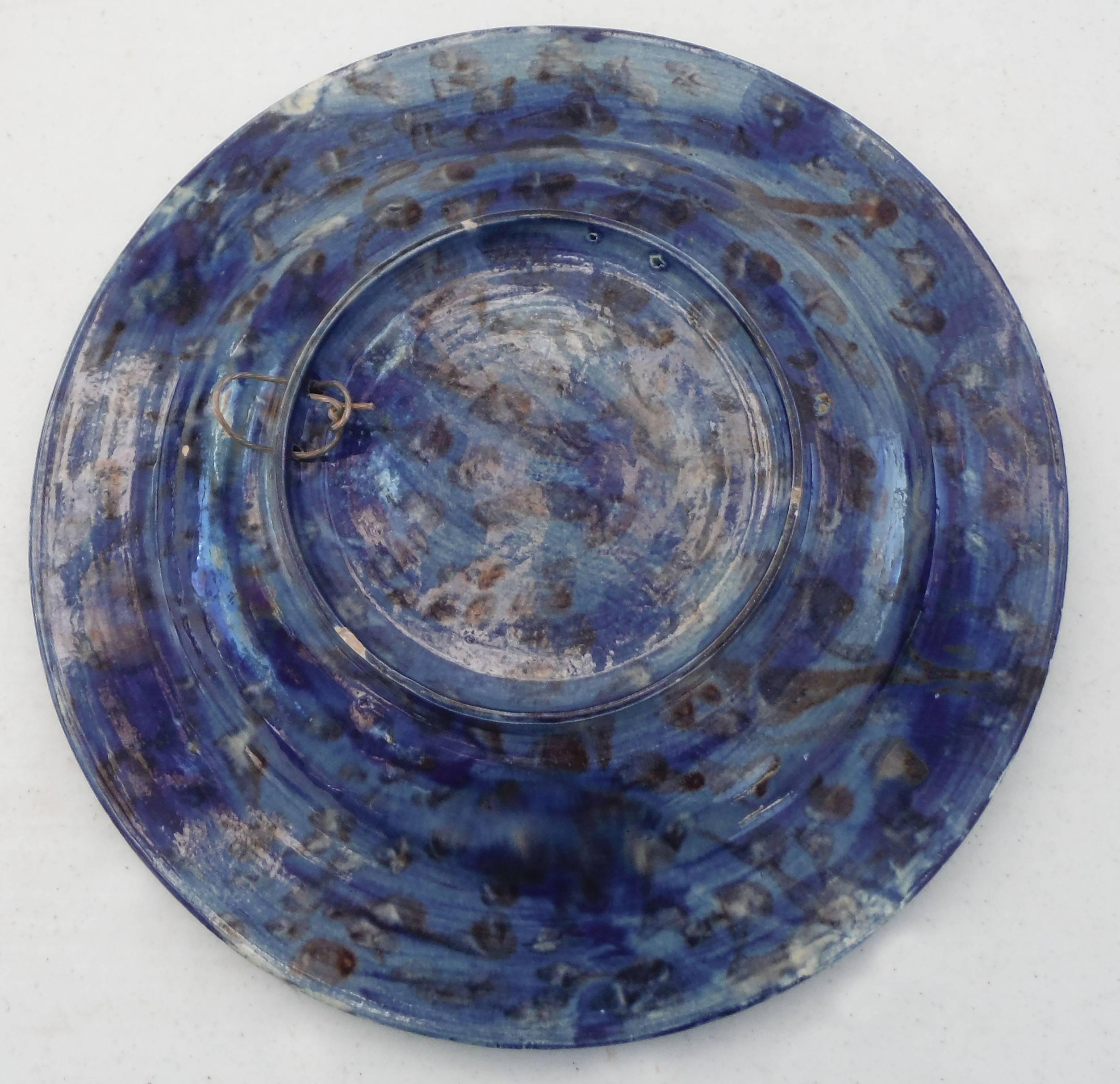 Late 19th Century 19th Century Majolica Palissy Fishs Wall Platter by Victor Barbizet