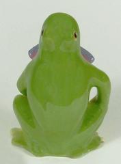 Majolica Frog with Fan Jerome Massier, circa 1900