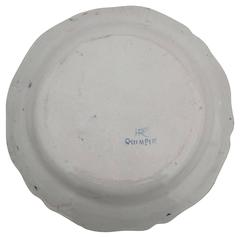 19th Century Large French Faience Quimper Platter Henriot Quimper