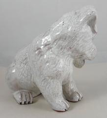 French White Terracotta Dog, circa 1950