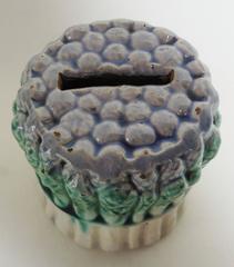 Majolica Asparagus Money Bank, circa 1900
