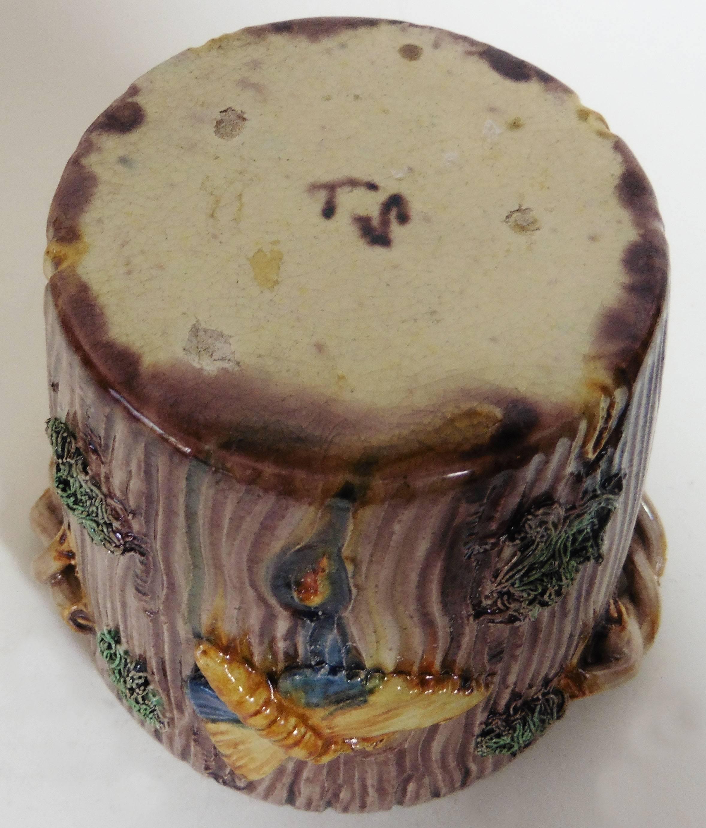 19th Century Majolica Palissy Cache Pot Thomas Sergent In Good Condition In Austin, TX