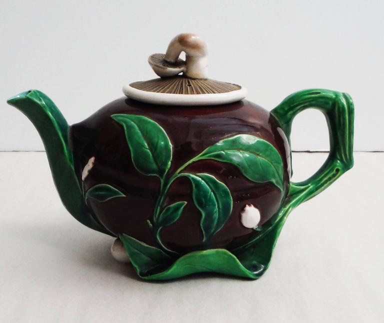 Majolica Minton Tea Set of Five Pieces, circa 1865 at 1stDibs majolica tea set
