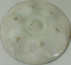19th Century Majolica Turquoise and White Oyster Plate S.Fielding and Co