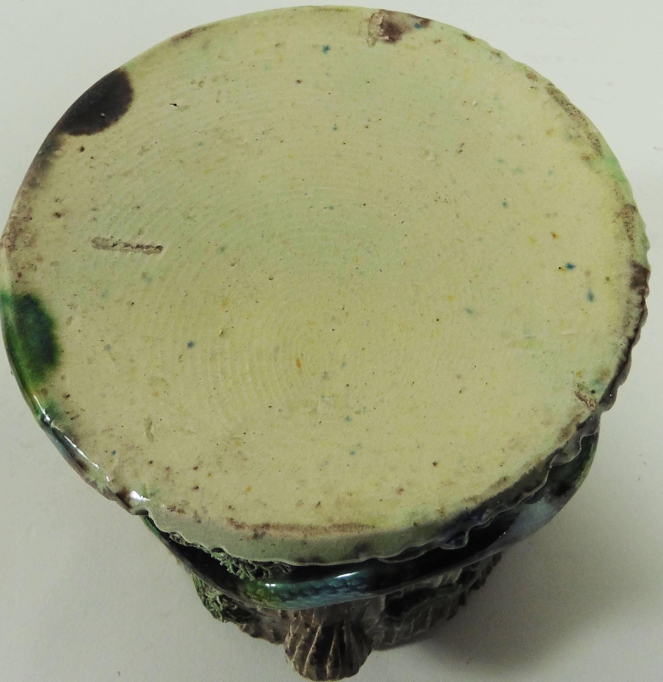 Vaso in maiolica Palissy Snake Thomas Sergent, 1880 circa In condizioni buone in vendita a Austin, TX