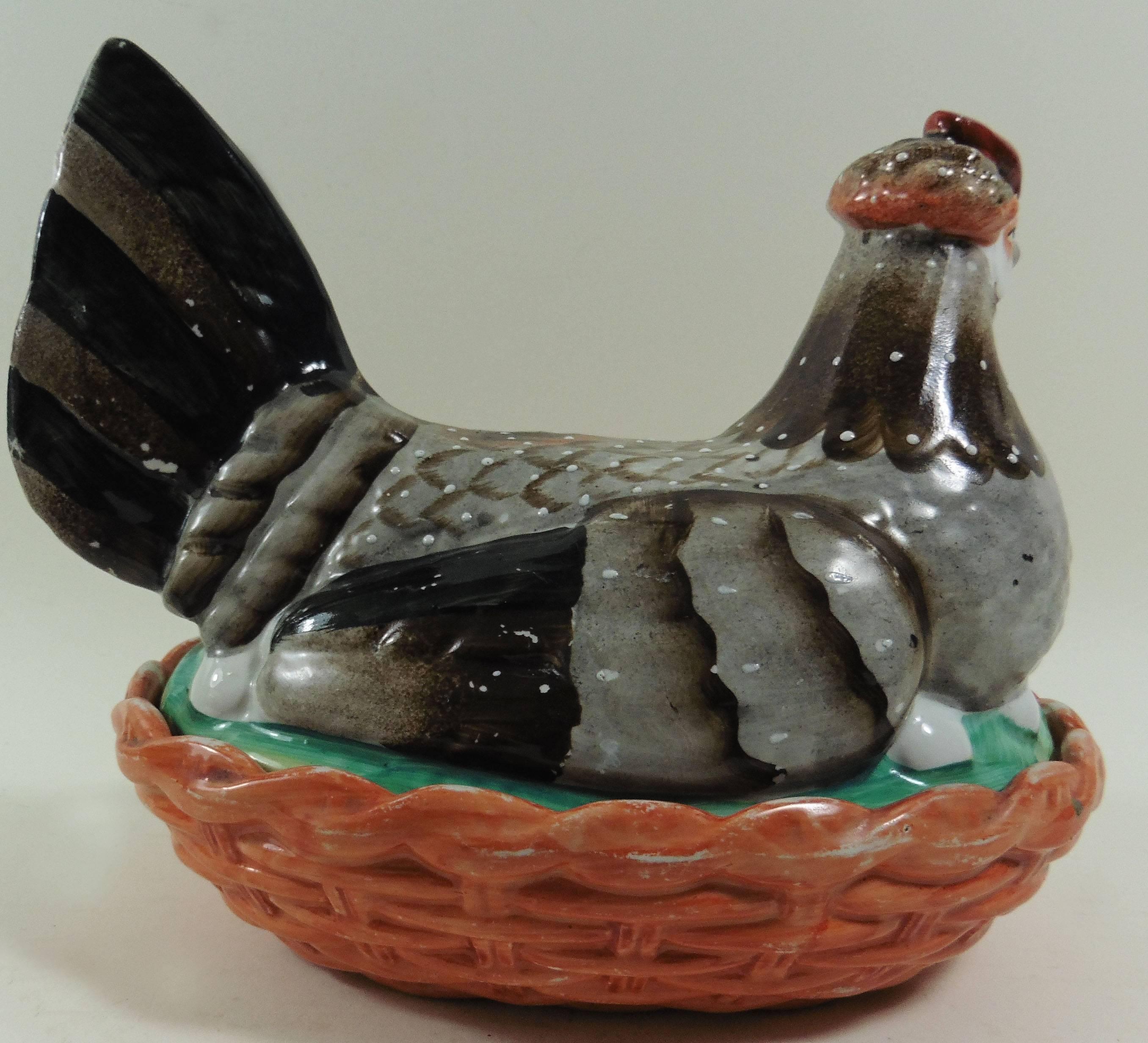 Victorian 19th Century Staffordshire Hen on Nest Tureen