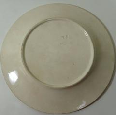 19th Majolica Clover & Lilies Platter