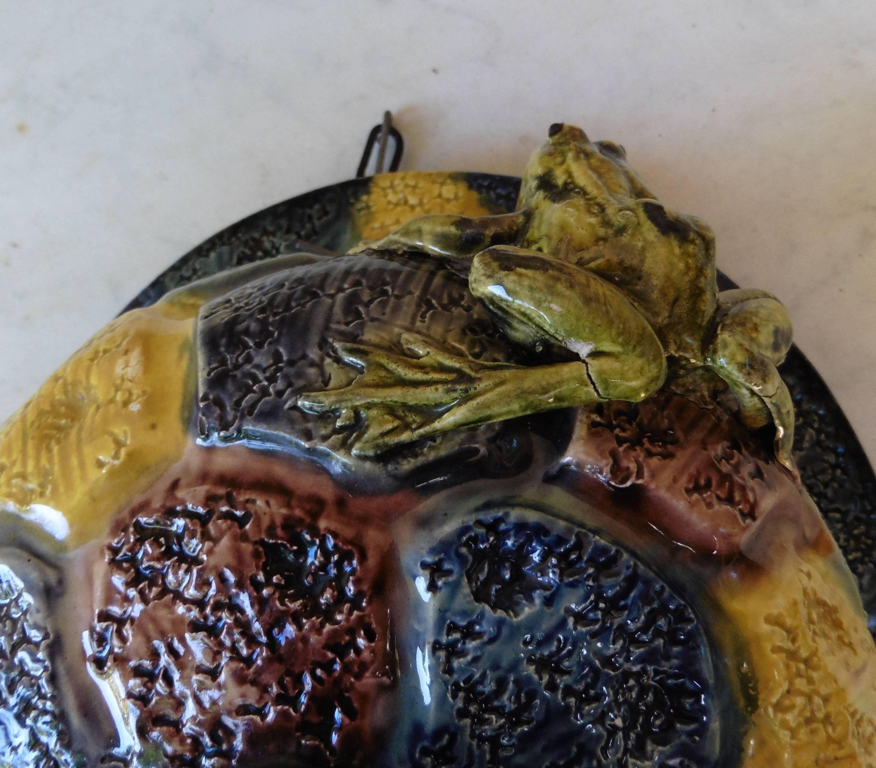 Late 19th Century Majolica Hanging Frogs Planter Thomas Sergent, circa 1880