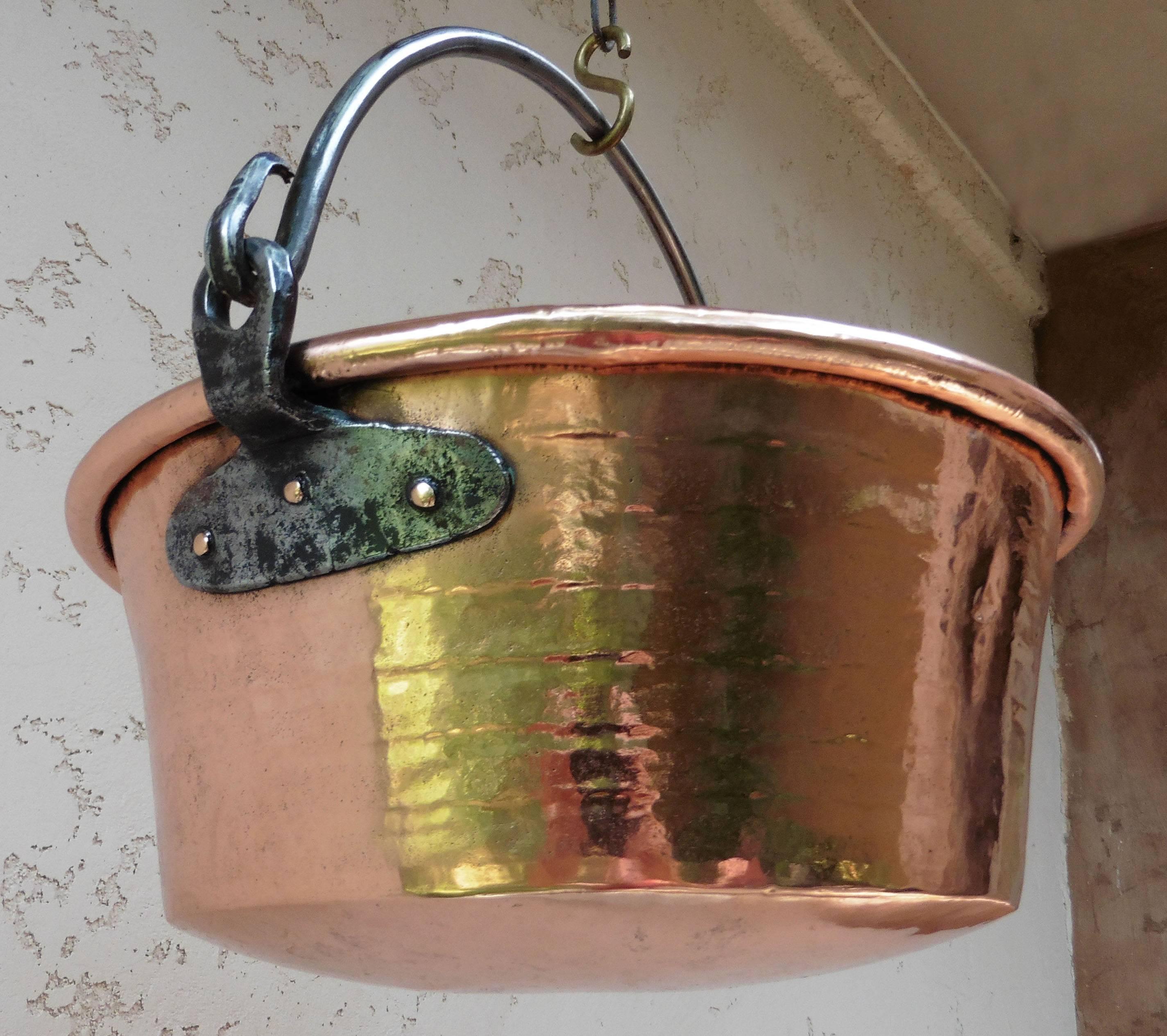 Provincial français Cauldron en cuivre français du début du XIXe siècle en vente