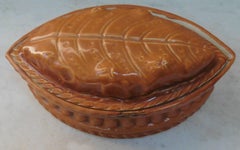 French Porcelain Leaf Pate Tureen