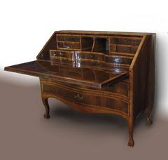 Mid-18th Century Tuscan Writing Bureau Palisander and Rosewood with Flap